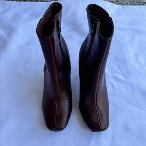 Brown heel boots